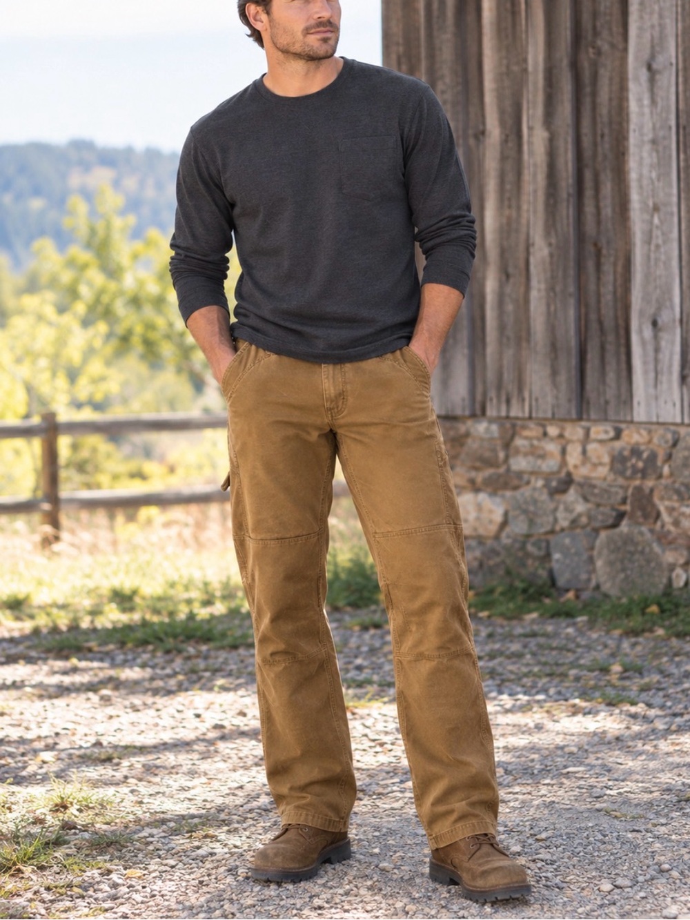 Eddie Bauer Relaxed Fit Workwear Utility Pants 36x32 Rugged Outdoor Casual